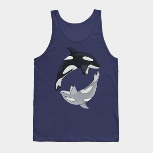 Orcas yin yang Tank Top